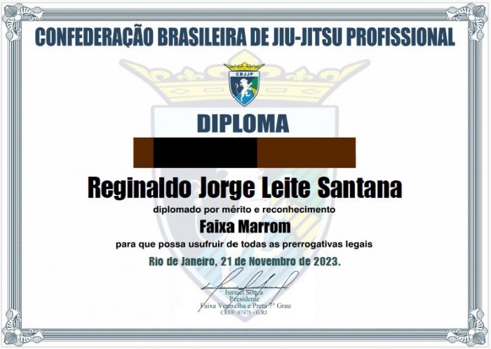Brown belt · December 21, 2023 · Promoted by Cristyan da Silveira Prazeres