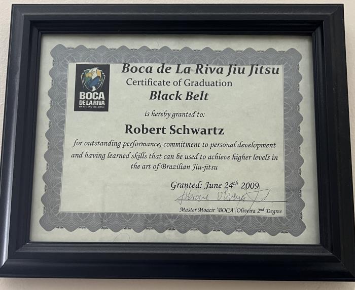 Black belt · June 24, 2009 · Promoted by Moacir "Boca" Omena