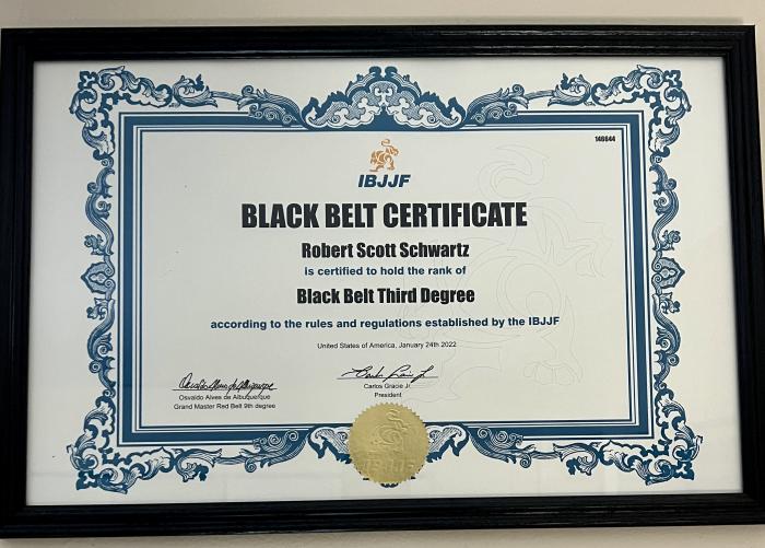 Black belt 3rd degree · December 12, 2020 · Promoted by Roberto "Cyborg" Abreu