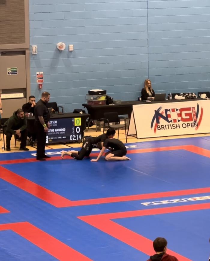 Picture of the match in the No-Gi Jiu Jitsu British Open 2023