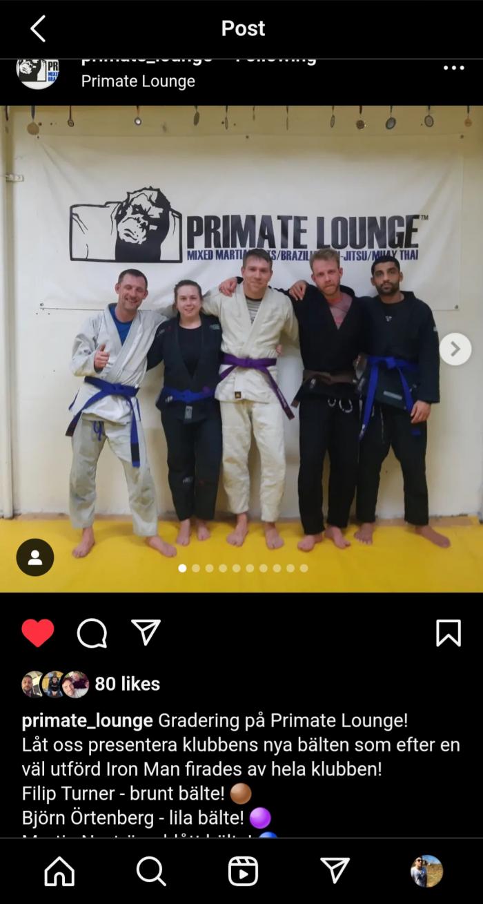 Purple belt · December 17, 2023 · Promoted by Jimmy Rosén