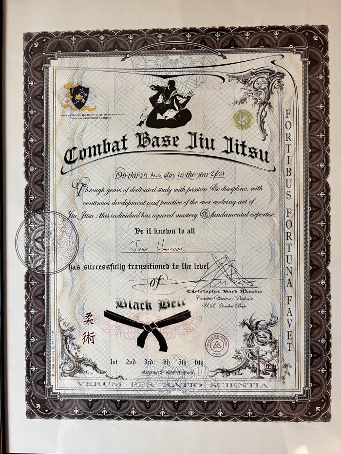 Black belt · August 29, 2021 · Promoted by Chris Haueter