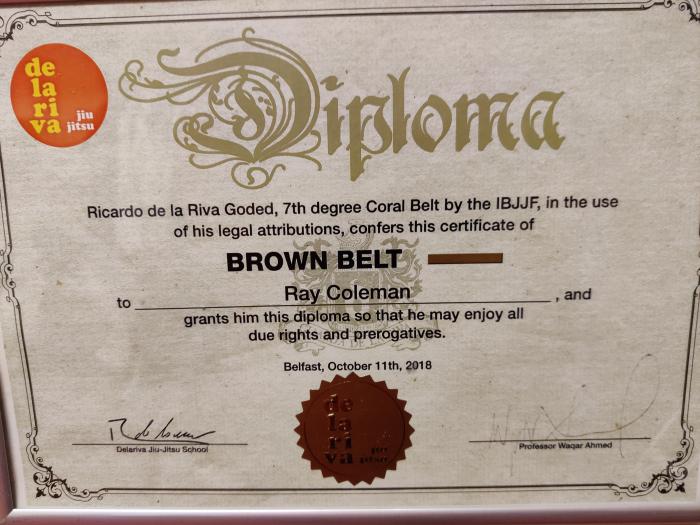 Brown belt · October 11, 2018 · Promoted by Waqar Ahmed