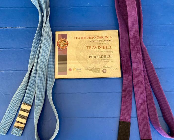 Purple belt · March 27, 2022 · Promoted by John Schell