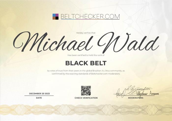 Black belt · December 18, 2023 · Promoted by Gregor Herb