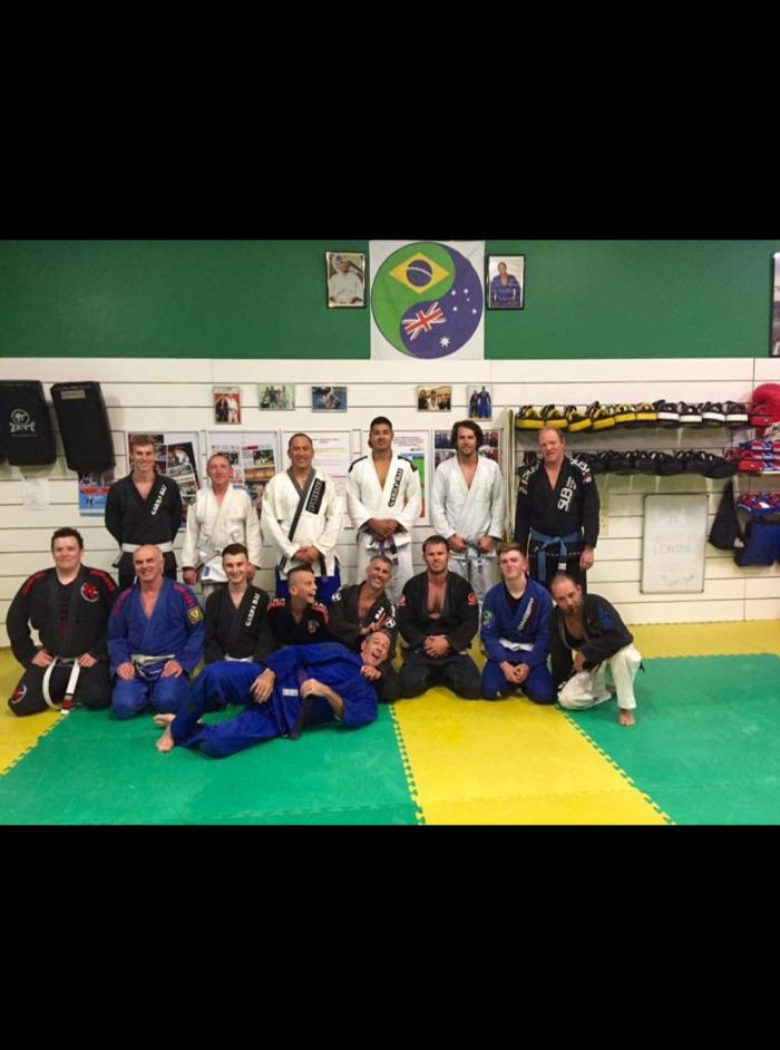 Shenanigans after rolling at Garra Lawnton - purple belt