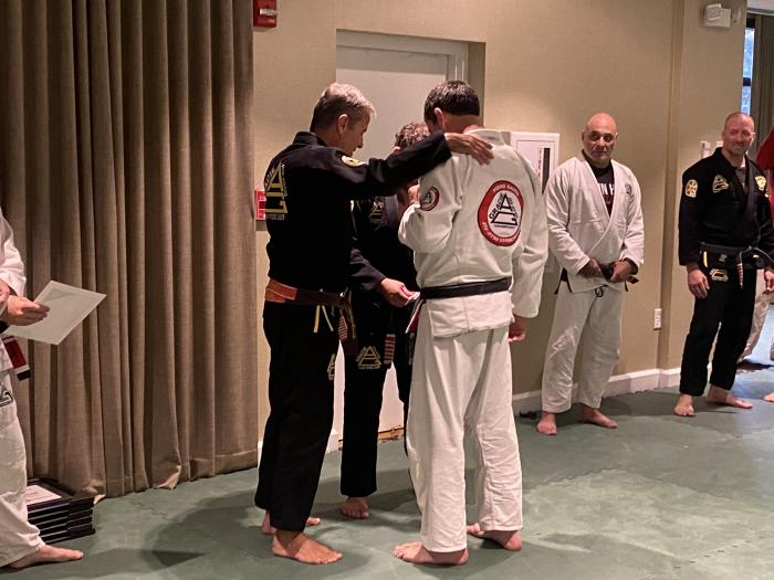 Black belt 2nd degree · October 7, 2023 · Promoted by Professor Jeff Curran and Master Pedro Sauer