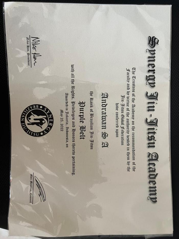 Purple belt · May 25, 2022 · Promoted by Max Metino