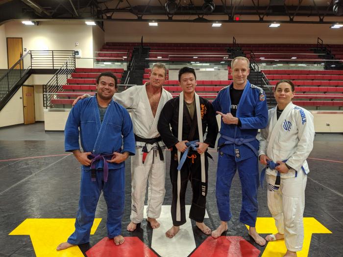 Promotion of one of our cadets. I was serving as an assistant coach for the club under Jim Whitten (pictured)