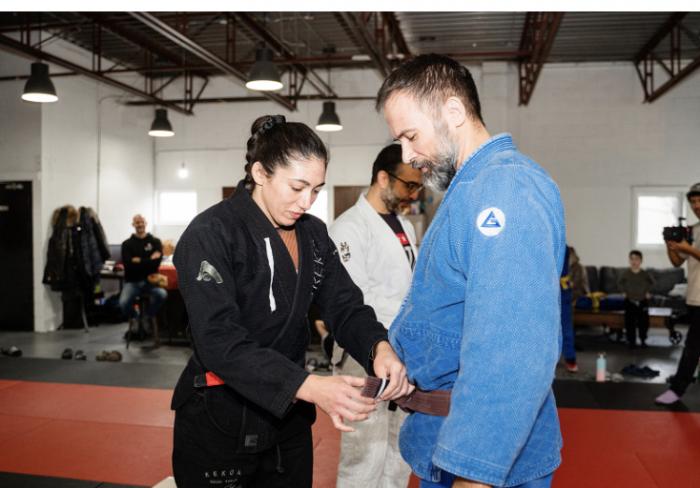 Receiving 2 stripes on my brown belt - Dec 10 2023