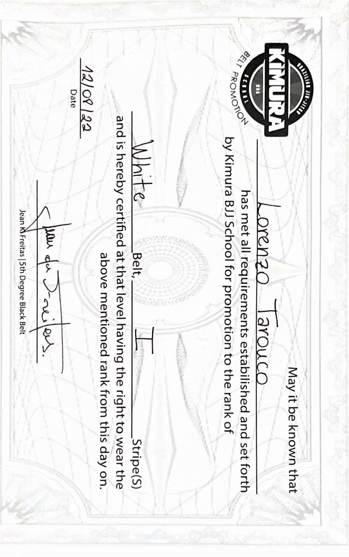White belt · July 14, 2022