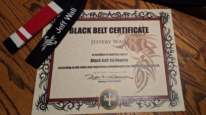 Black belt 1st degree · December 20, 2023 · Promoted by Piet Wilhelm