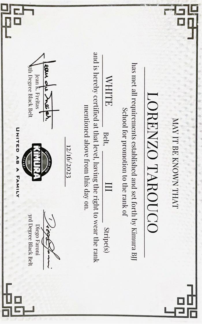 White belt · July 14, 2022