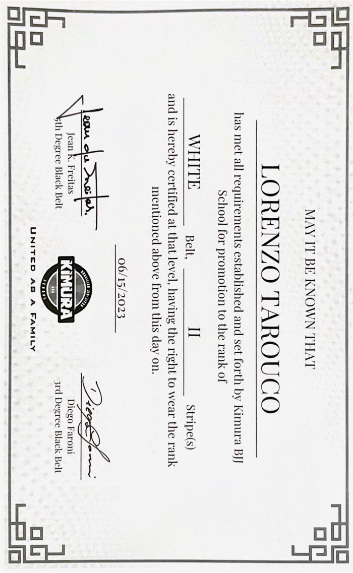 White belt · July 14, 2022