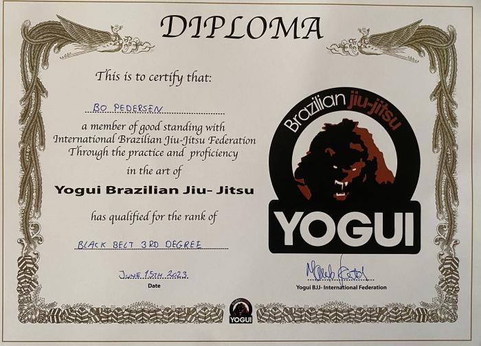 Black belt 3rd degree · June 15, 2023 · Promoted by Marcelo Yogui