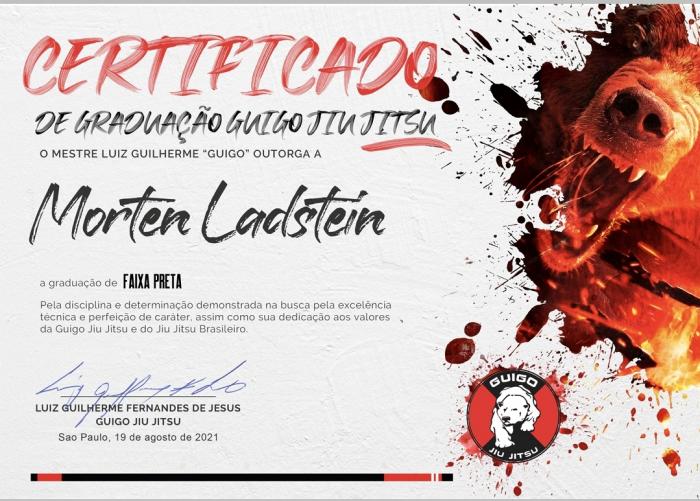 My black belt certificate