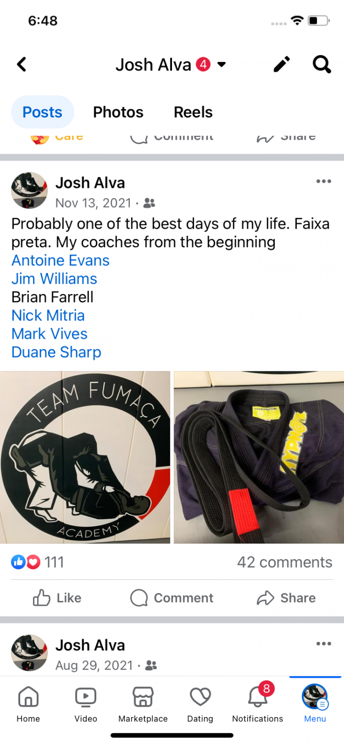 Black belt · November 13, 2021 · Promoted by Antoine Evans