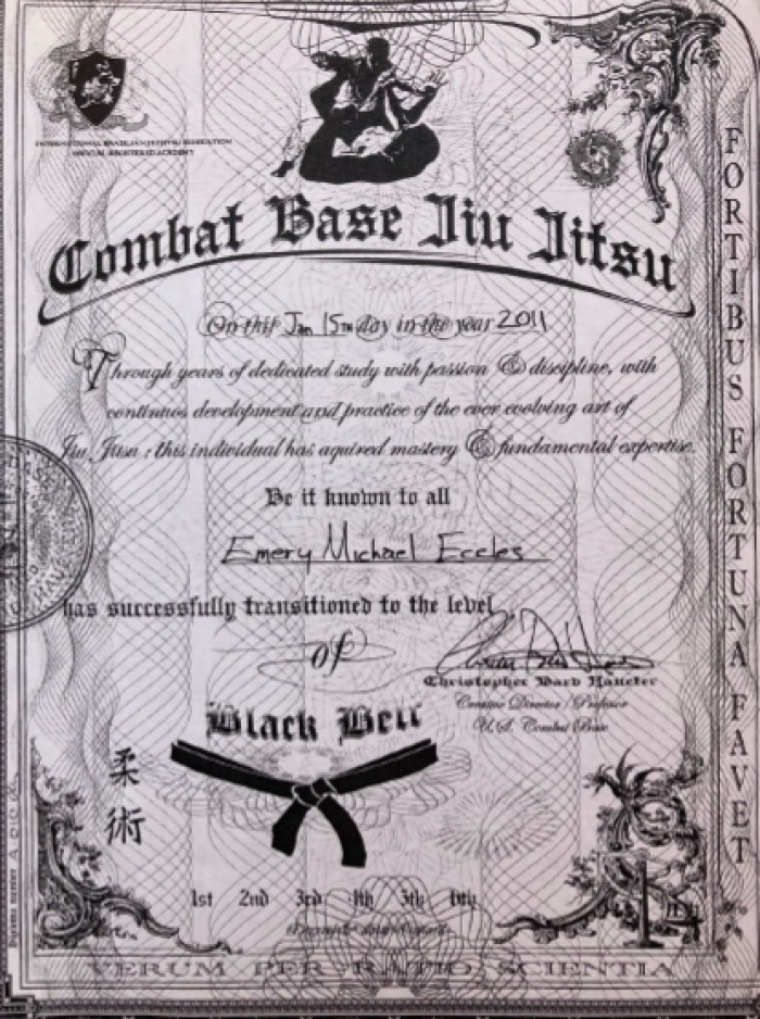 Black belt · January 15, 2011 · Promoted by Chris Haueter