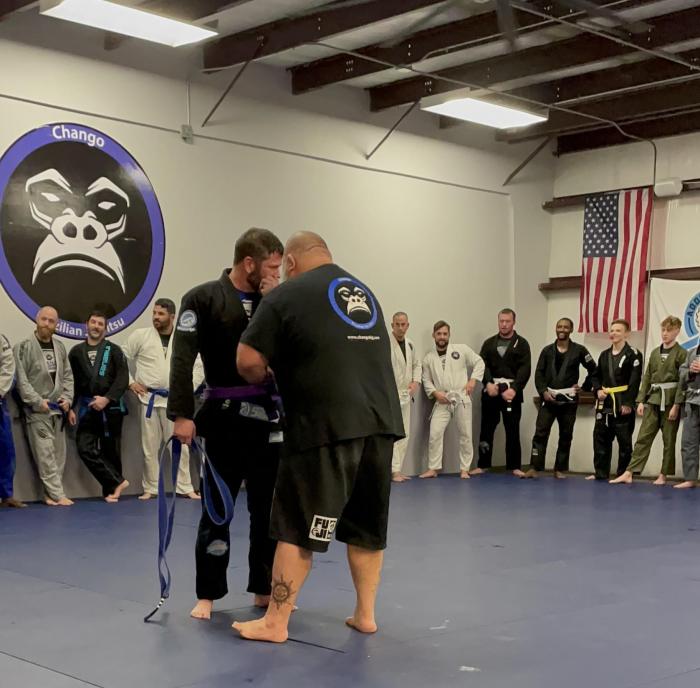 Purple belt · January 12, 2024 · Promoted by Chris Popdan