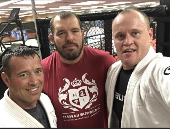 Ronny Smith, Dean Lister and me at Victory MMA San Diego