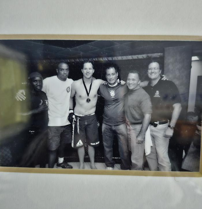 My first mma fight.  Manu Ntoh, Roberto Traven, Jacare Calvacanti in my corner.   Thats a hell of a corner