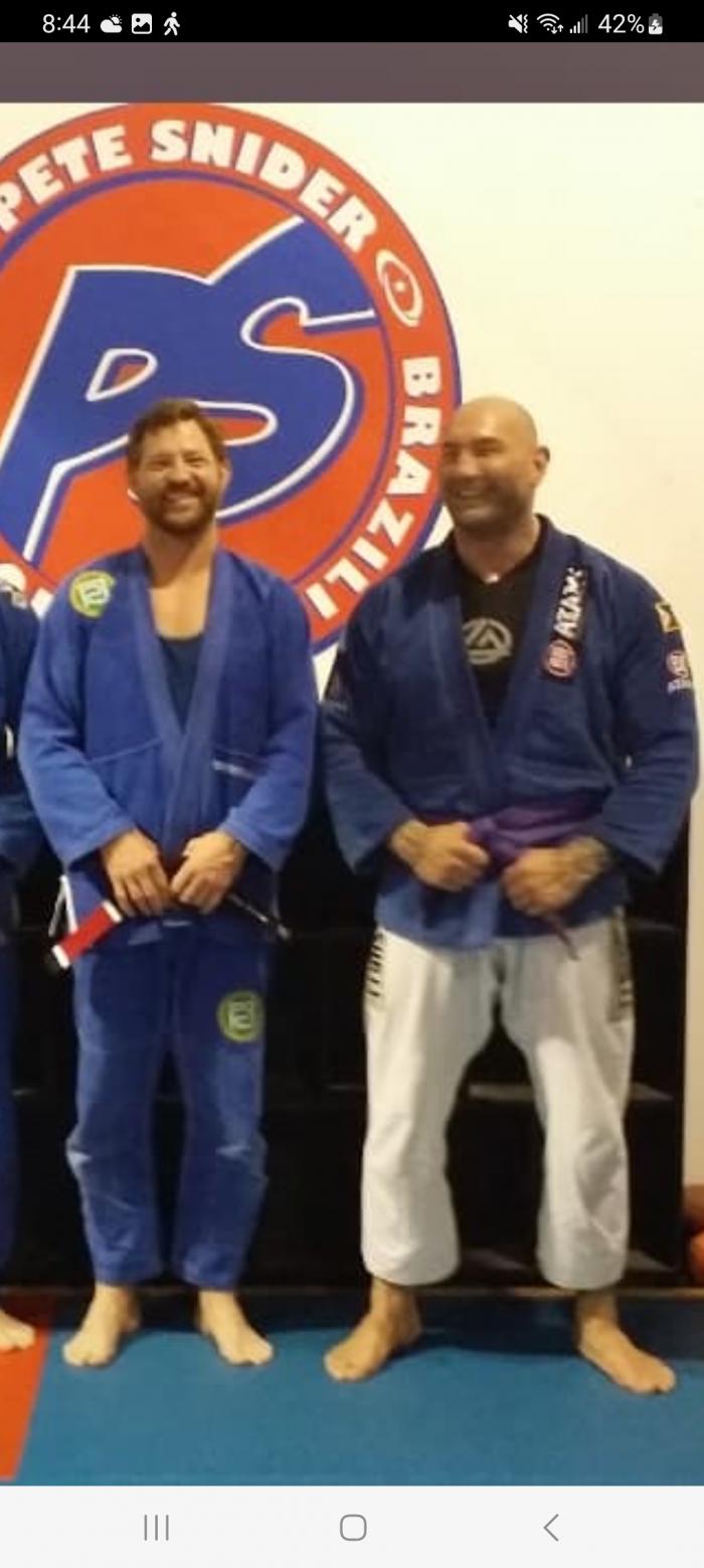 Dave Batista taking privates from me when he was filming Guardians of the Galaxy