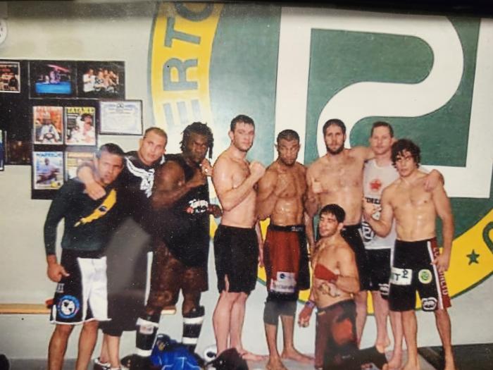 Back in my fighting days.   Diego Saravia, Abongo Humphrey, Forrest Griffin,  Roan Carneiro(Jucao), Rory Singer, ME, John Cofer, Raphael Assuncao