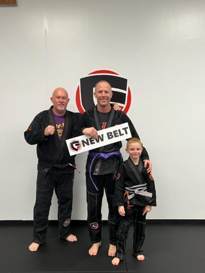 Purple belt · January 24, 2024 · Promoted by Clint Duplechain