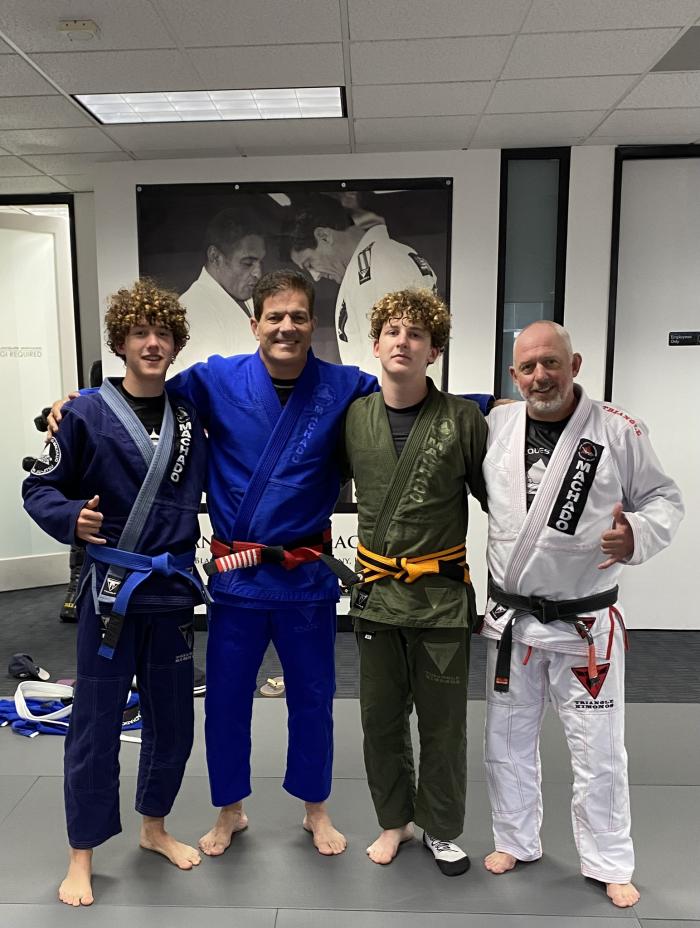 With Master Jean Jacques Machado and my two sons 2023