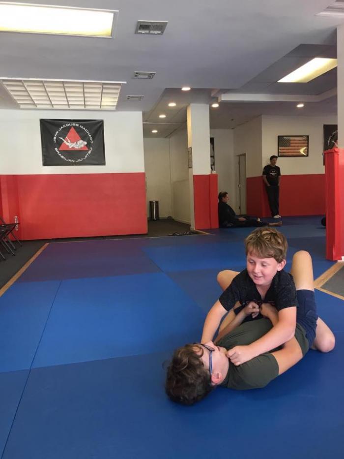 Training with my brother at Jean Jacques Machado Malibu in 2019