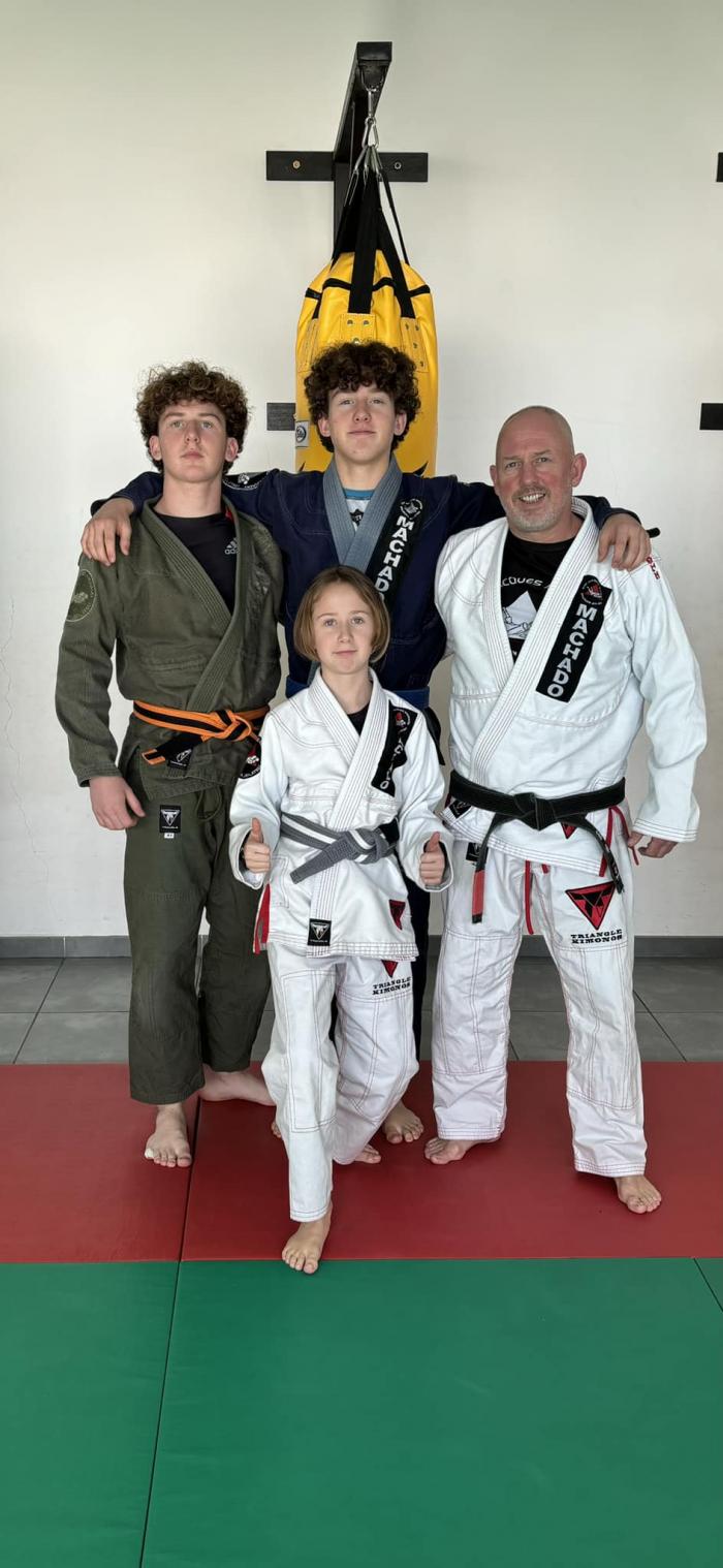 With my Dad, brother and Sister, Jan 2024