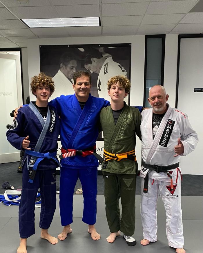 With my Dad, brother and Master Jean Jacques Machado 2023