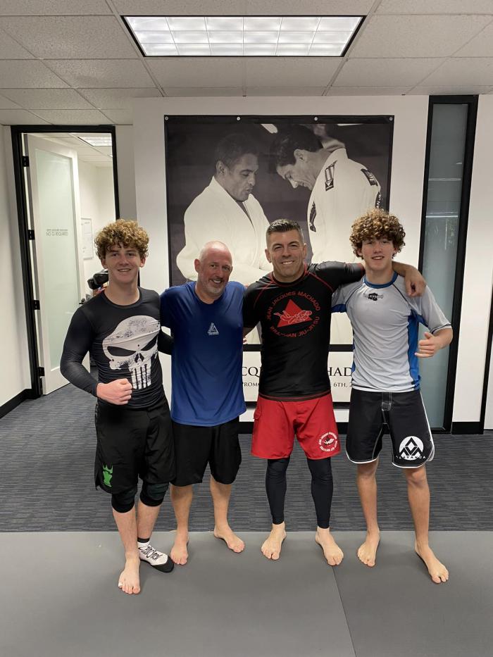 With Dad, brother and Jay Zeballos