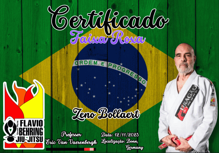 Purple belt · November 12, 2023 · Promoted by Eric Van Vaerenbergh