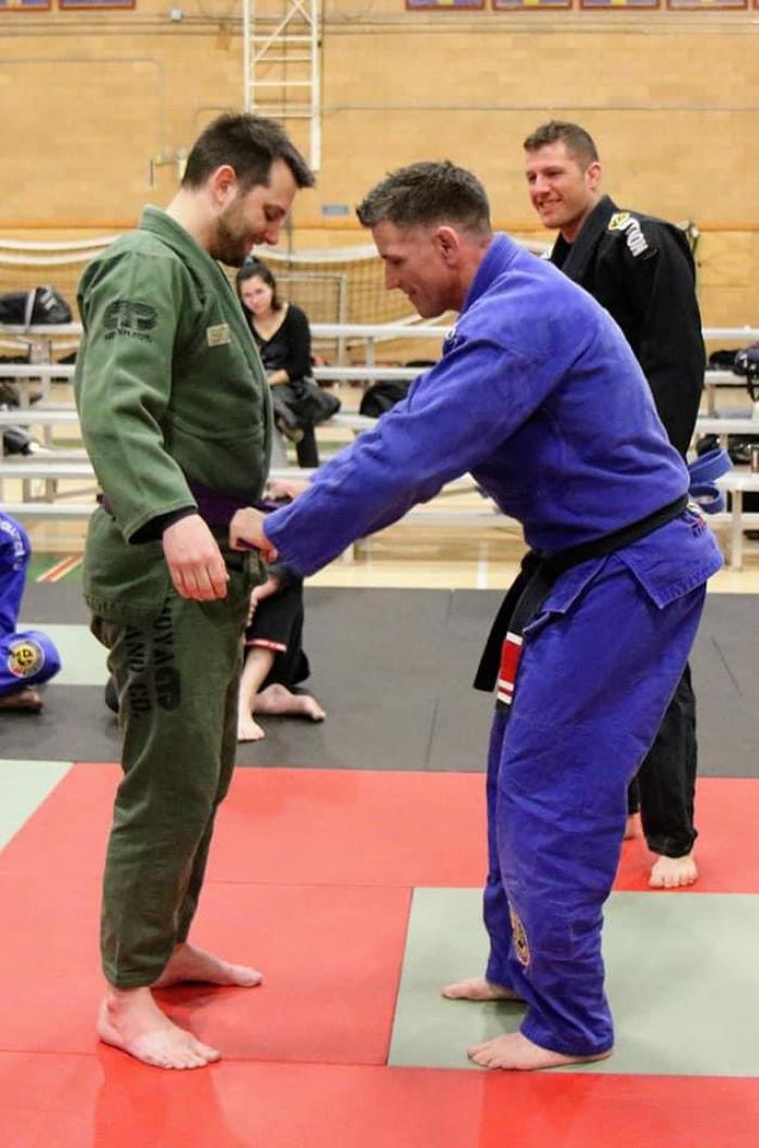 Purple belt · April 6, 2019 · Promoted by Steve Burgess