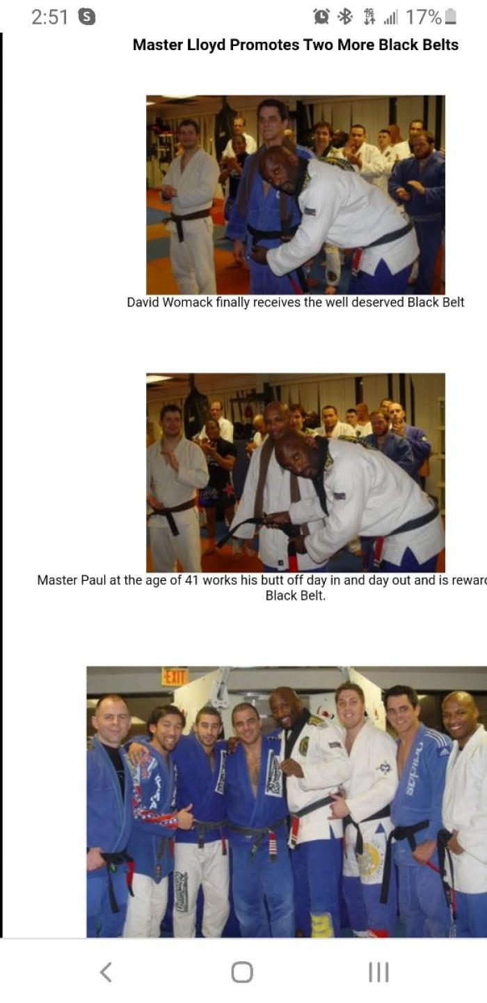 Black belt · January 19, 2006 · Promoted by Lloyd Irvin