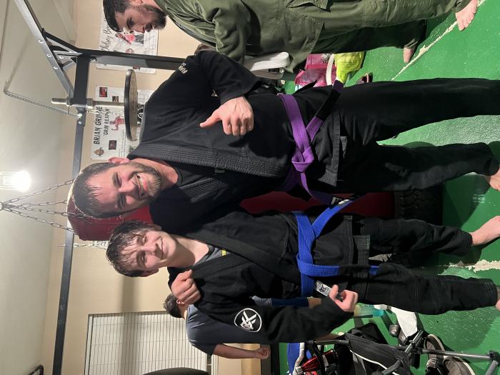 Purple belt · February 7, 2024 · Promoted by Brian Grinnell