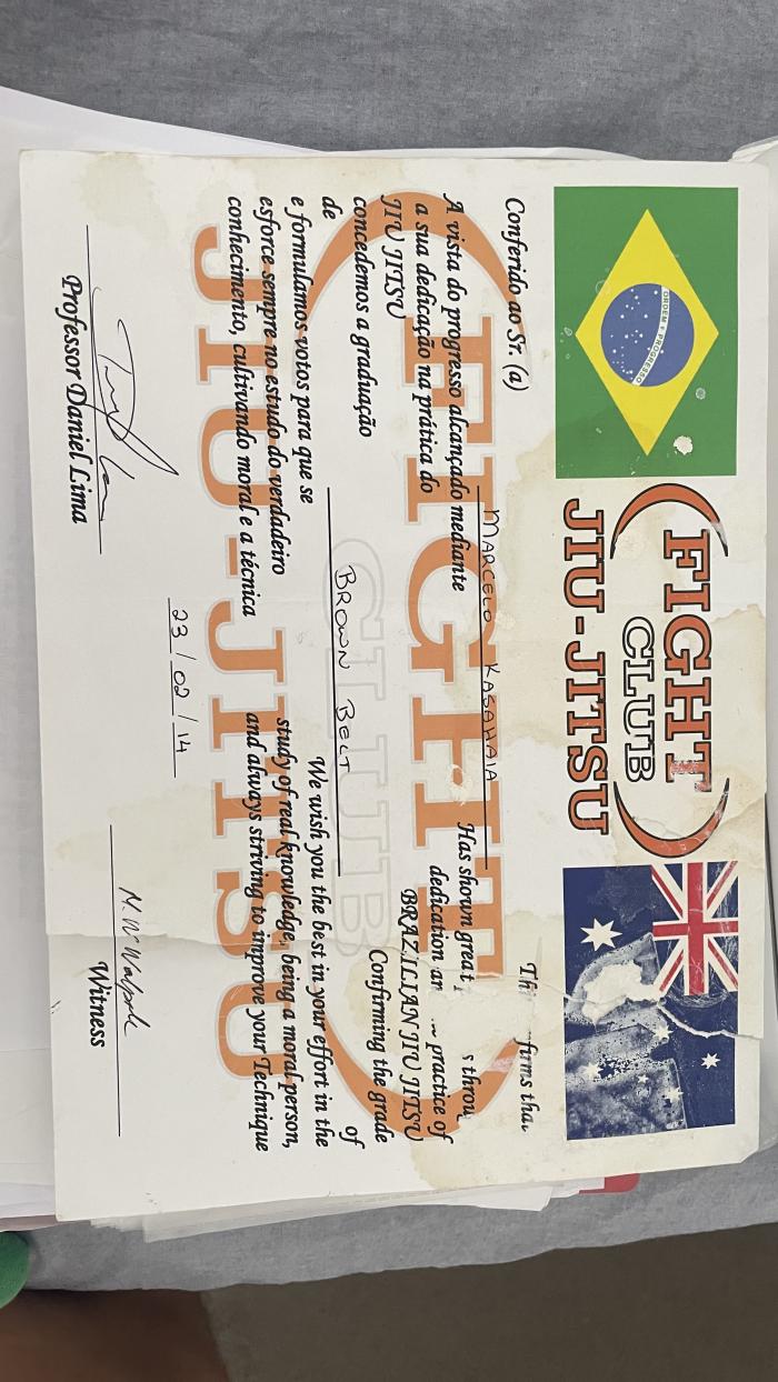 Brown belt · February 23, 2014 · Promoted by Daniel Lima