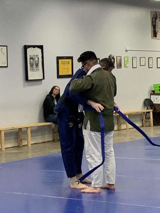 Blue belt promotion pic
