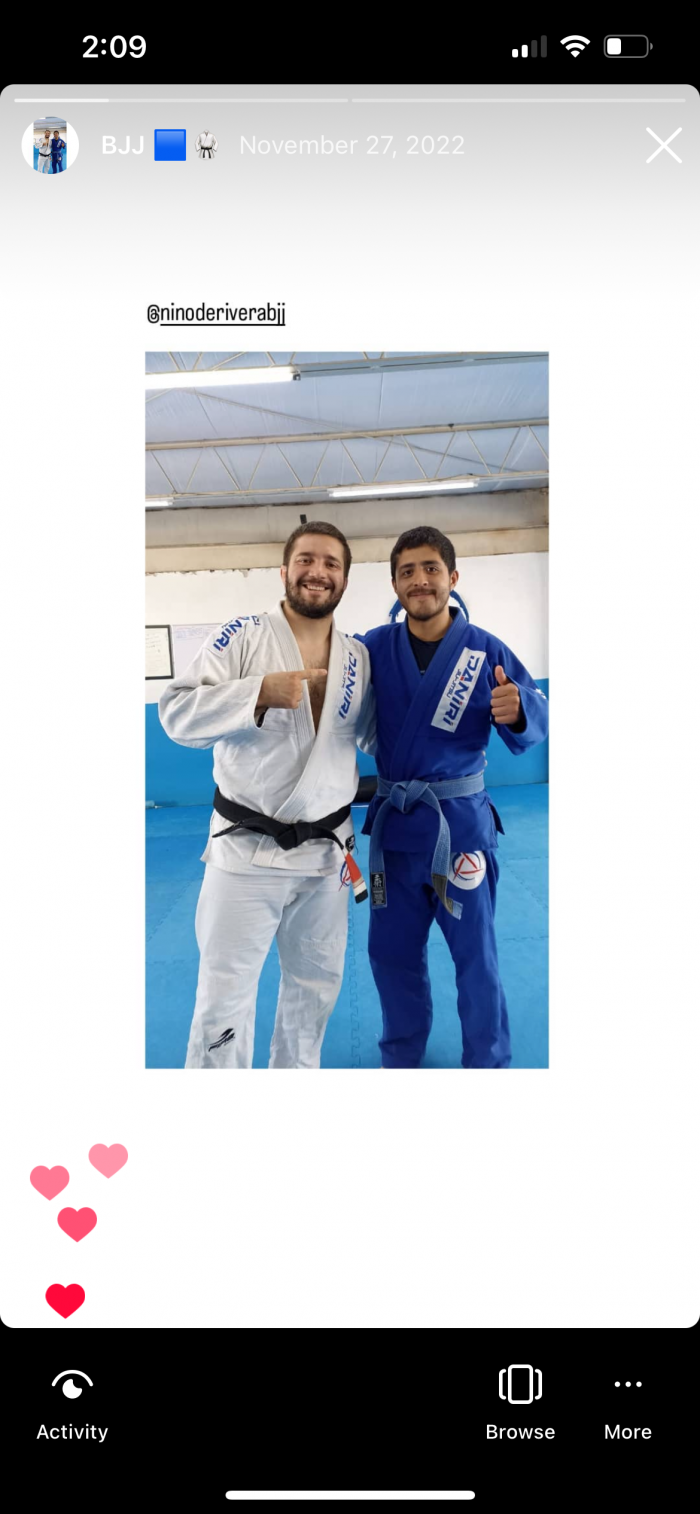 Blue belt · November 27, 2022 · Promoted by Daniel Nino de Rivera Garcia