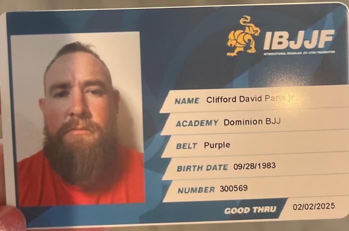 Purple belt · February 7, 2022 · Promoted by Frederick William Nagle (Bill)
