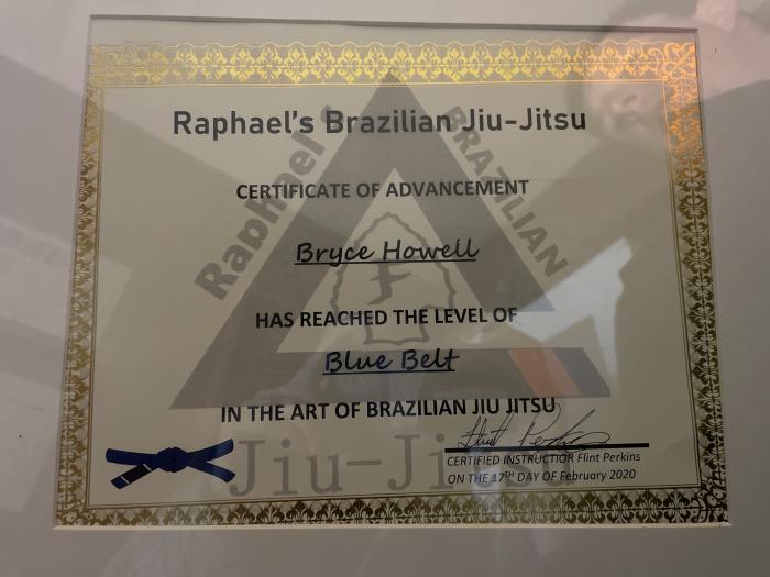 Blue belt · February 17, 2020 · Promoted by Flint Perkins