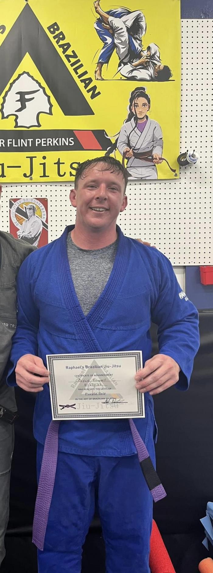 Purple belt · April 27, 2023 · Promoted by Flint Perkins