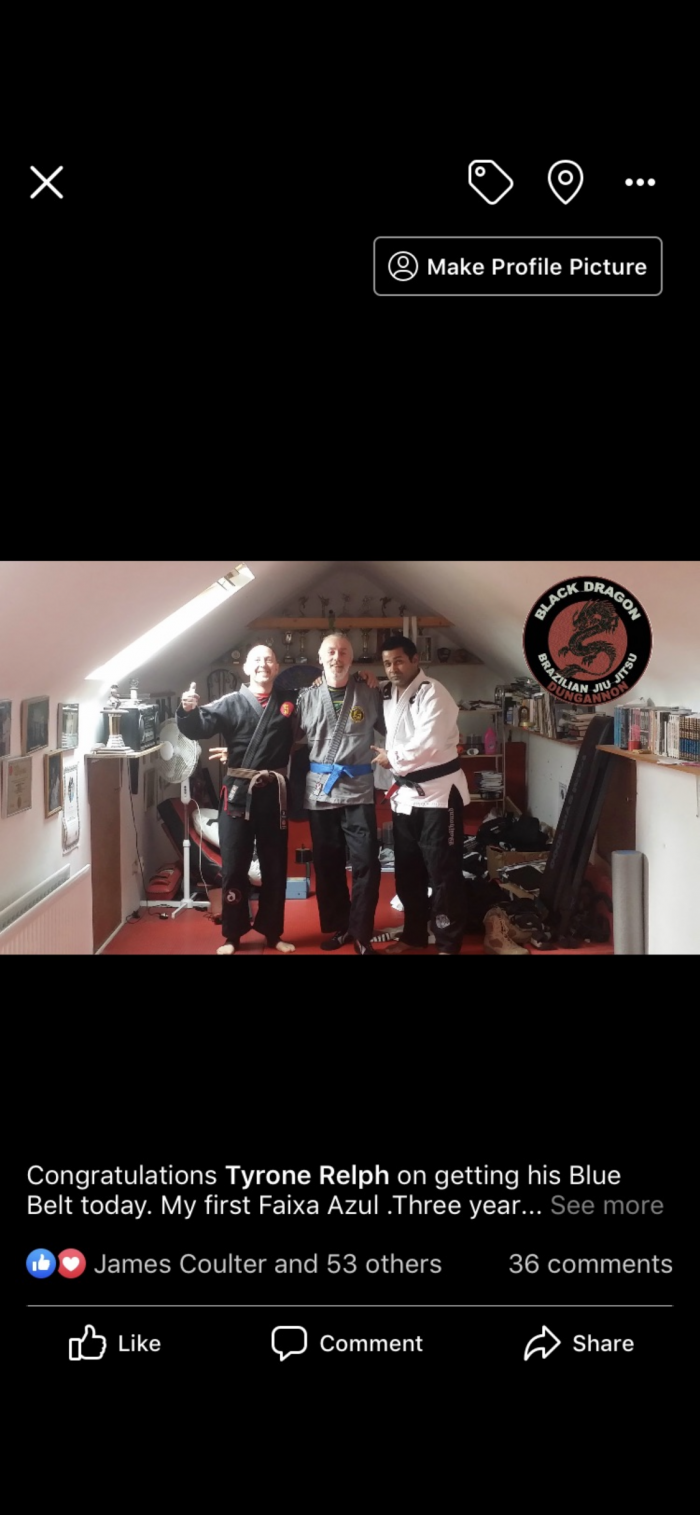 Blue belt · May 11, 2019 · Promoted by Ray Coleman