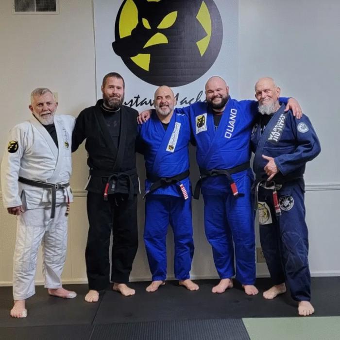 With my coaches and friends.