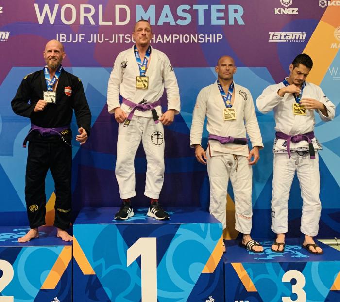 August 2019 Masters world. Purple belt