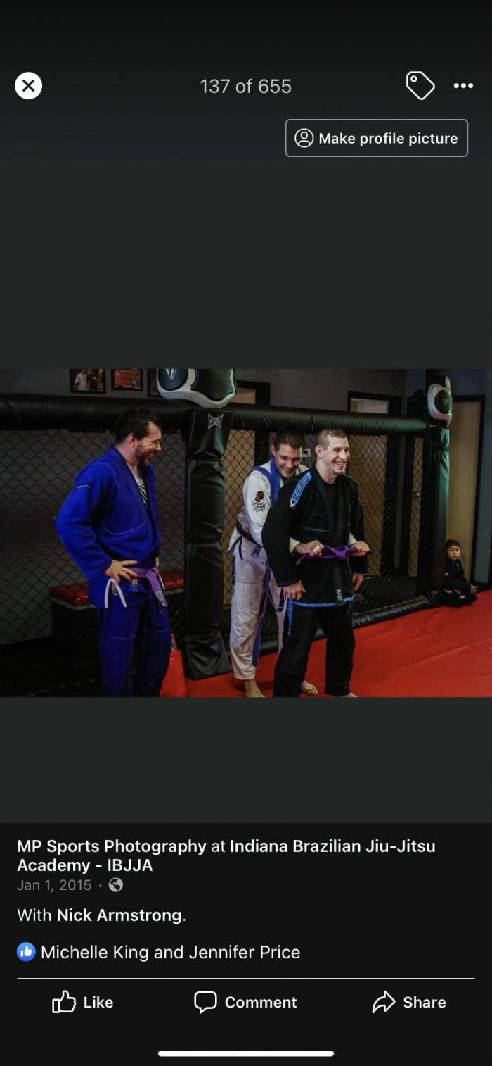Purple belt · January 1, 2015 · Promoted by James Clingerman