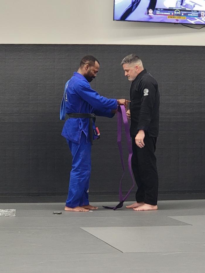 Purple belt · February 26, 2024 · Promoted by Professor Jordan Burton III