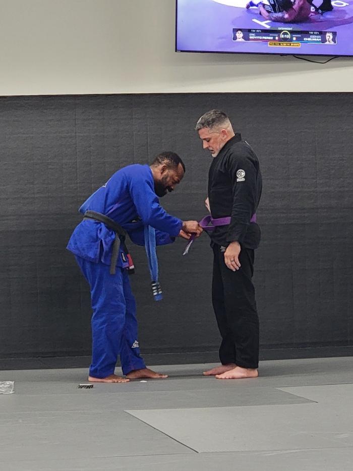 Purple belt · February 26, 2024 · Promoted by Professor Jordan Burton III