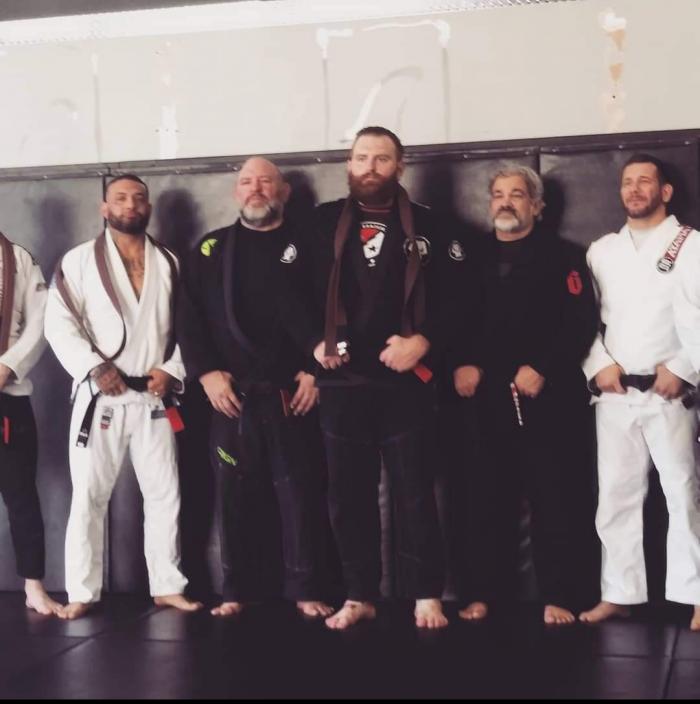 Black belt promotion with Wade Rome and Ricardo Liborio